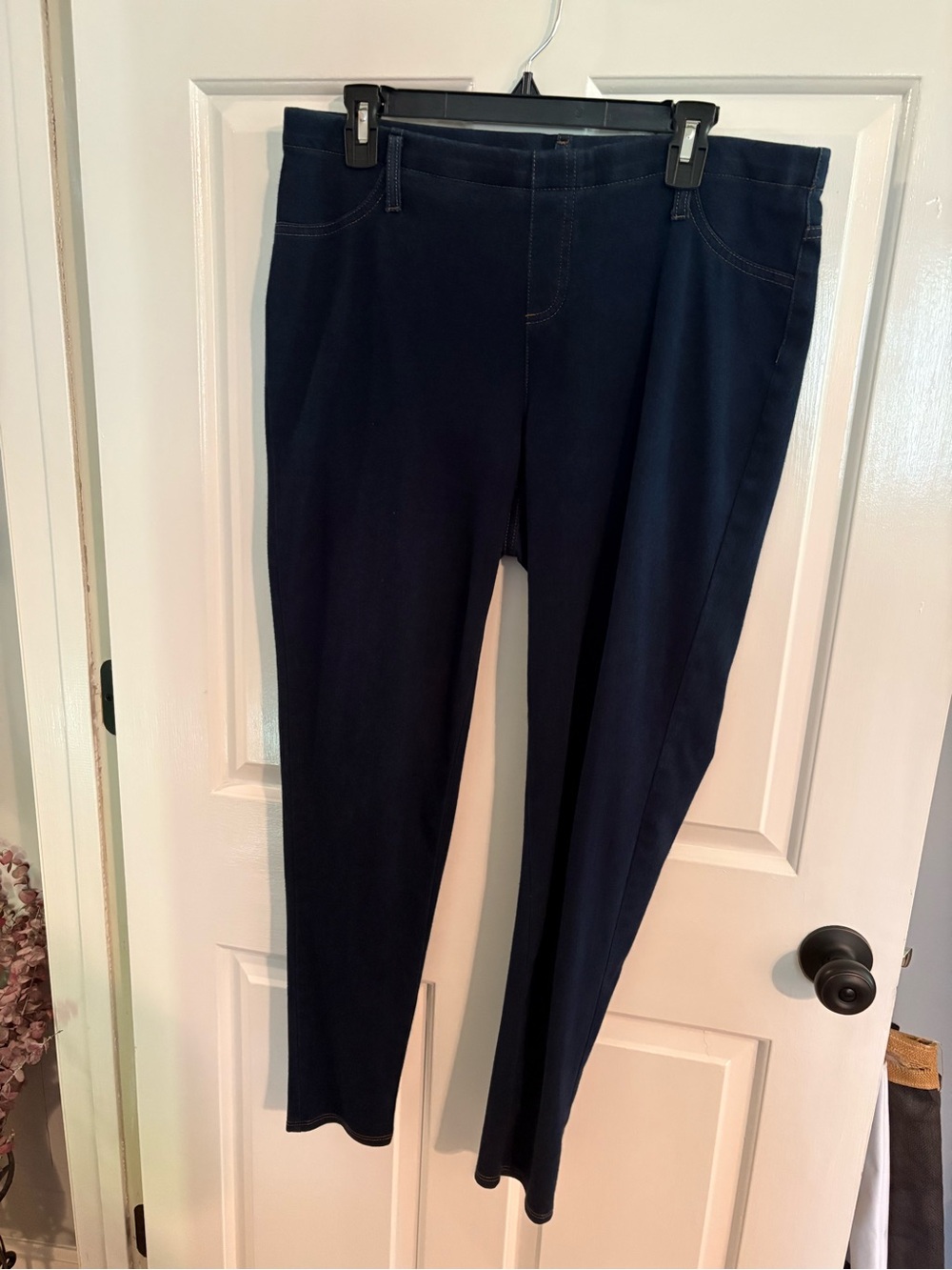 Faded Glory Slim Leg Pull-On Jeans - Navy Blue
